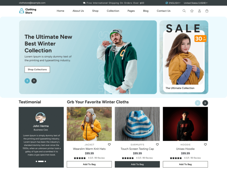 Online clothing store